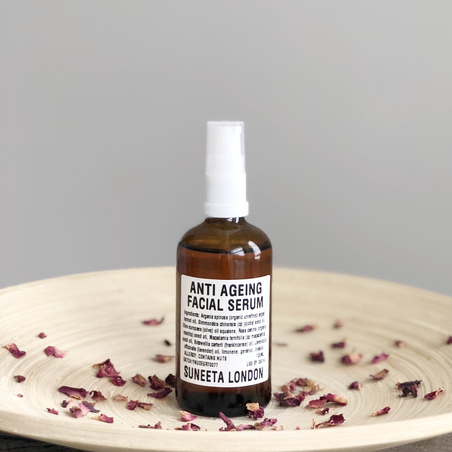anti ageing facial serum rosehip argan suneeta
