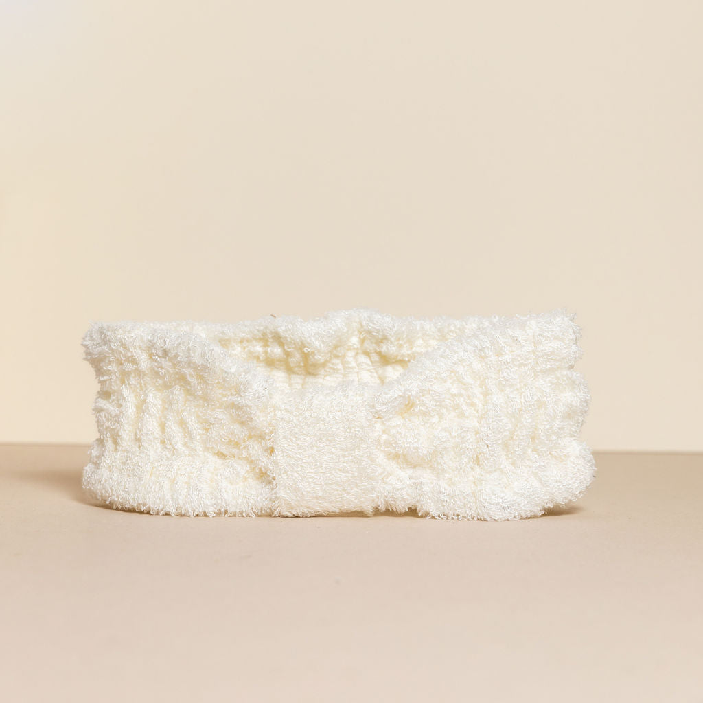 bamboo head band, suneeta London, perfect to move hair out of face whilst paying attention to your skin care routine
