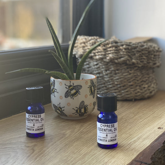 essential oil, pure oil, pure essential oil, suneeta London, suneeta cosmetics, aroma diffuser oil, room fragrance oil, make your own, cypress oil, cypress essential oil