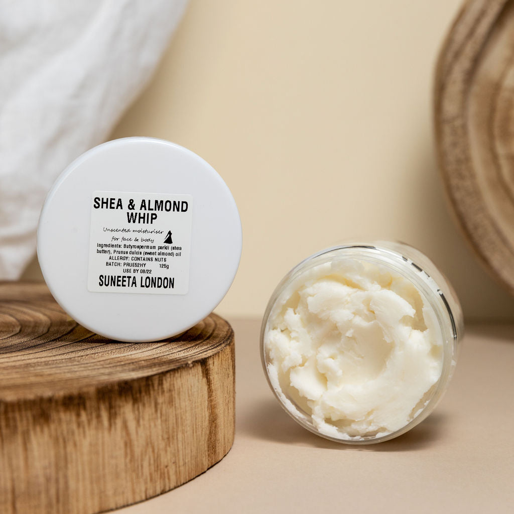 shea butter an almond oil face cream suneeta London handmade natural eco friendly, sustainable