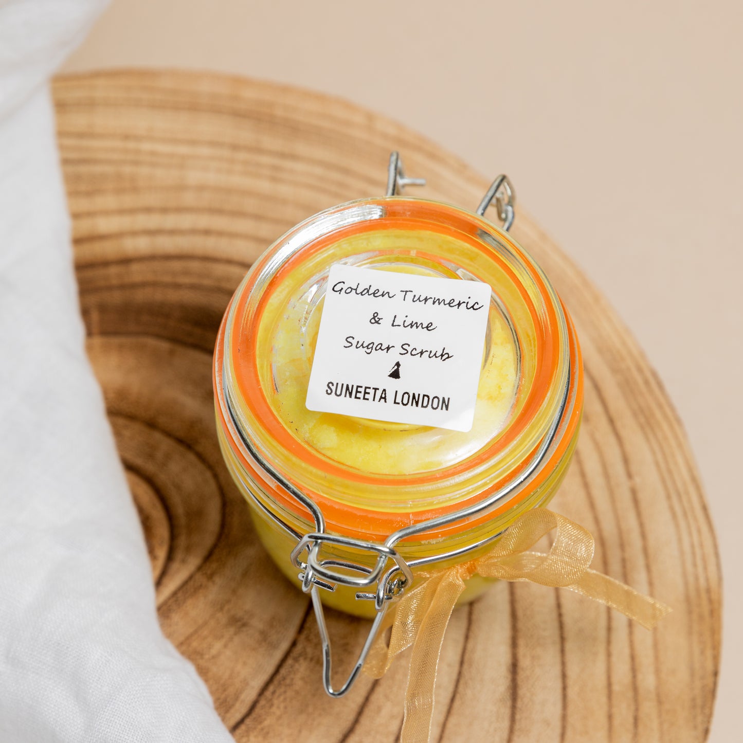 Golden Turmeric and Lime Sugar Scrub