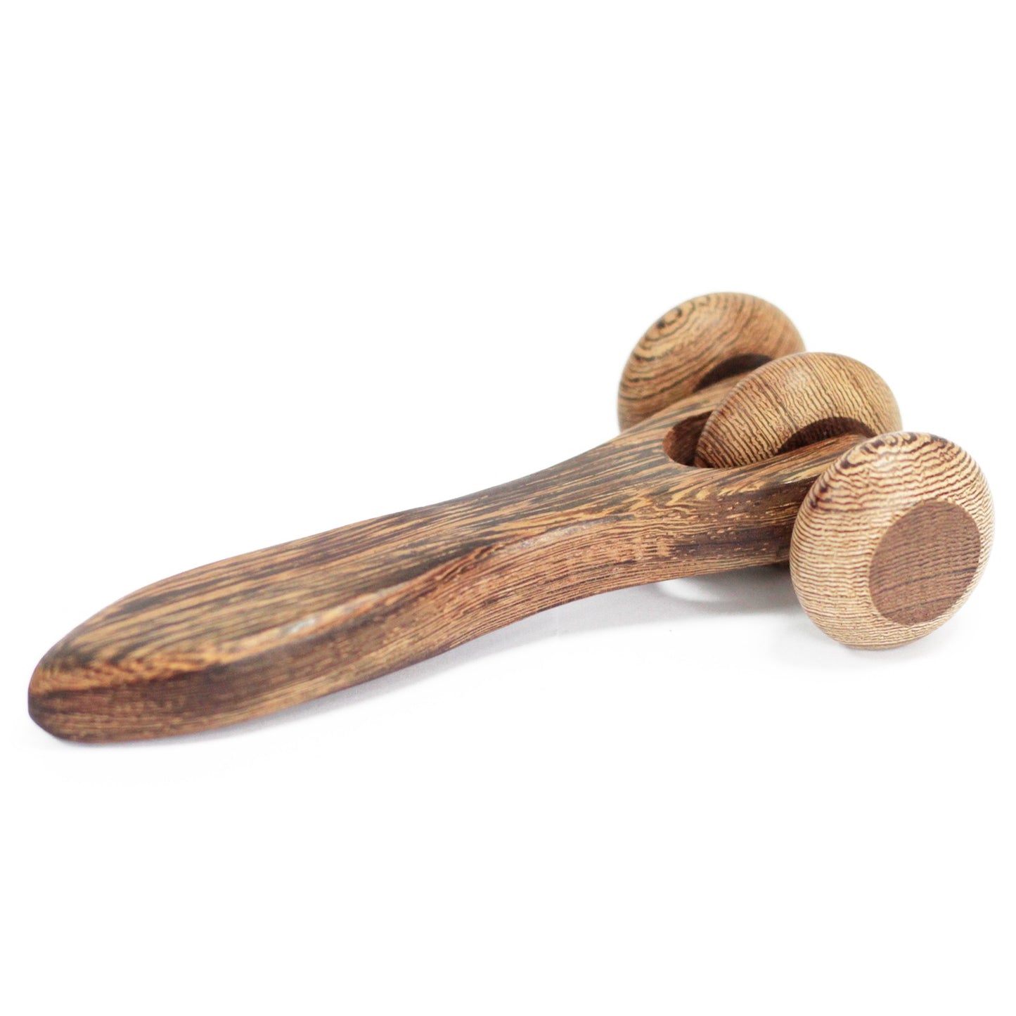 Wooden Hand Roller Tool for Massage (3 disc roller)