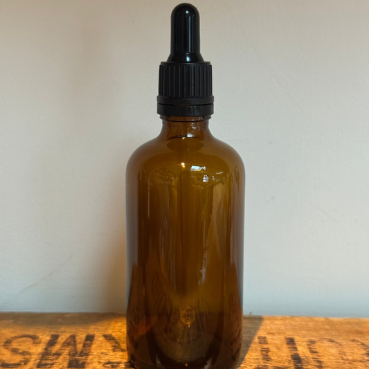 Amber Glass Bottle 100ml with pipette *Sale*