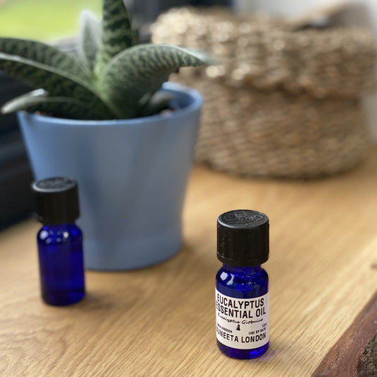 eucalyptus, eucalyptus oil, essential oil, home fragrance, Suneeta London, suneeta cosmetics, suneeta essential oil, pure oils, make your own