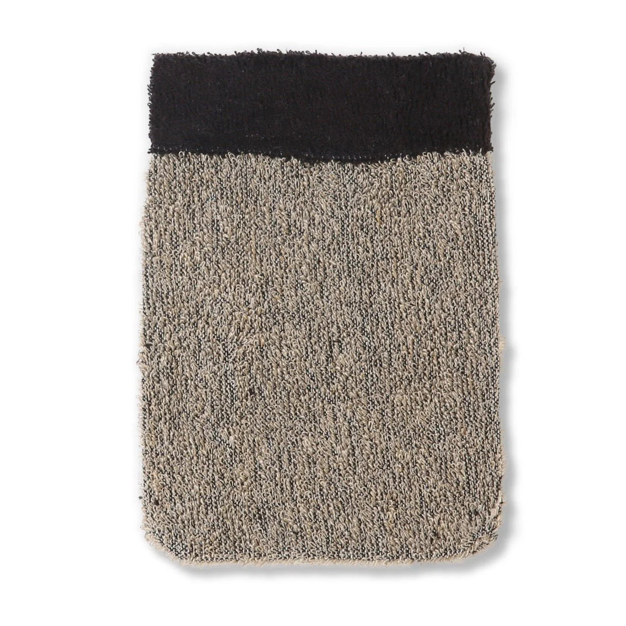 Sisal Hemp Bath Mitt Black