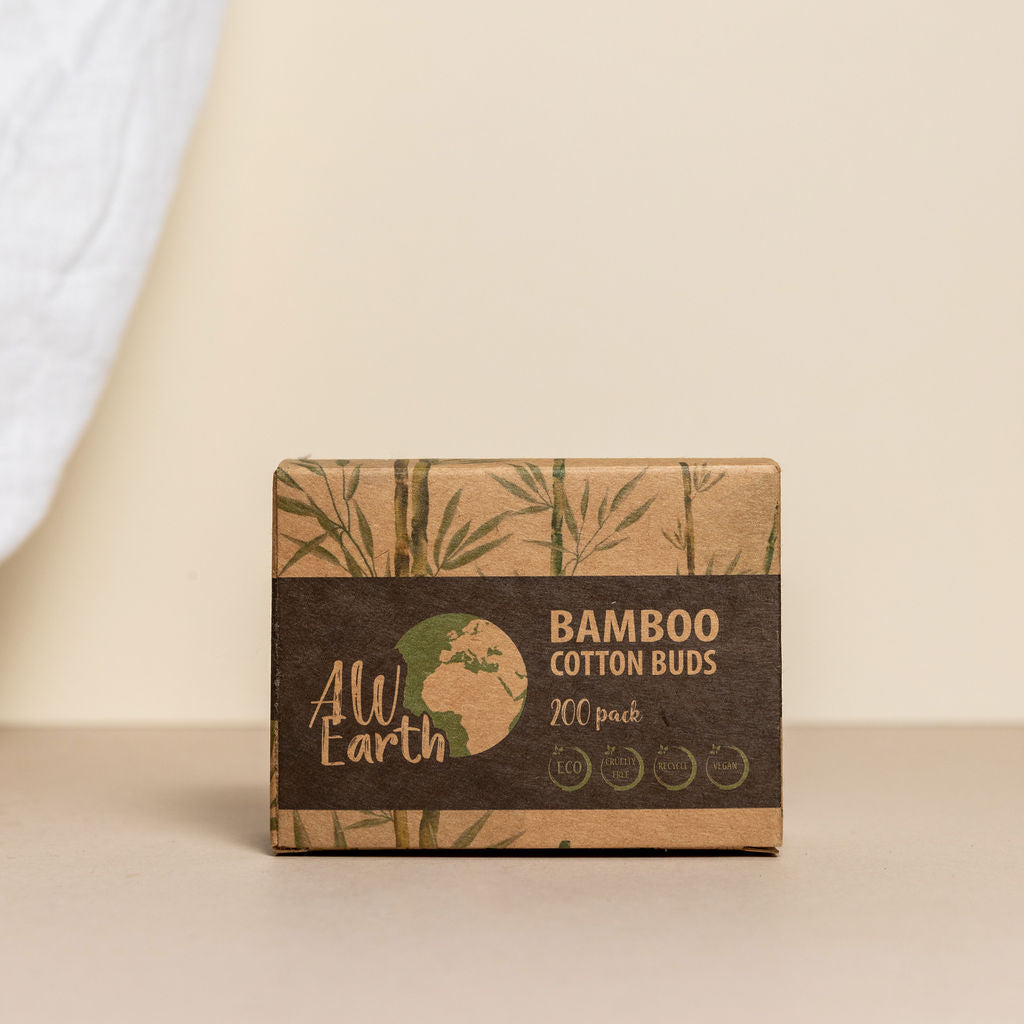 bamboo cotton buds 200 pack, suneeta London, cardboard packaging