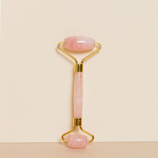 Rose Quartz Facial Roller, suneeta London, best used with suneeta London's night facial oil