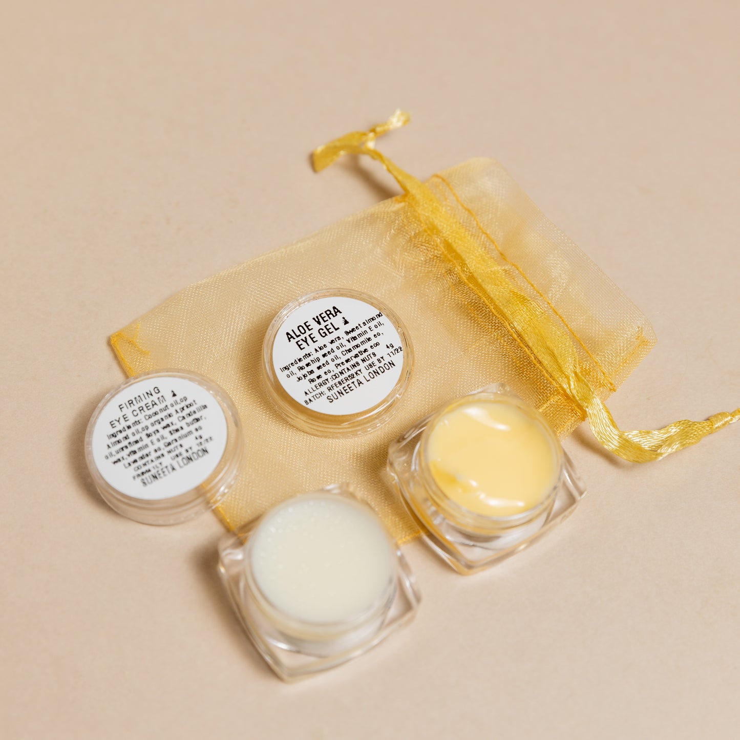 eye gel and eye cream sample