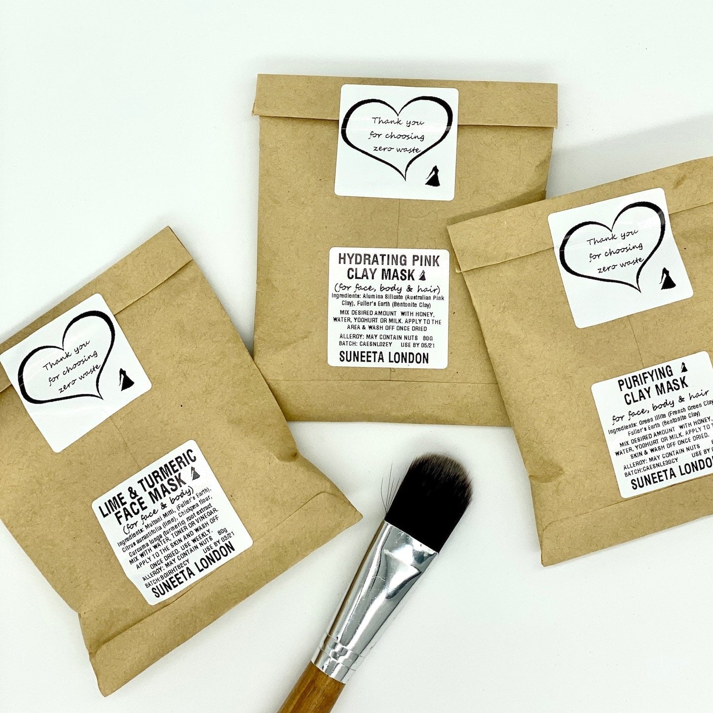 clay mask, nourishing mask, face mask, body mask, clay face mask, zero waste, zero waste mask, no waste, make your own mask, face mask refill, multani mitti, vegan mask, vegan face mask, natural mask, natural face mask, hair mask, vegan hair mask, natural hair mask, clay hair mask, bentonite clay, bentonite clay mask, suneeta, suneeta London, suneeta cosmetics, detox mask, clean skin, clear skin, smooth skin, detoxify, detox face, sample, samples, mask sample, mask samples, gift idea, gift, hydrating mask,