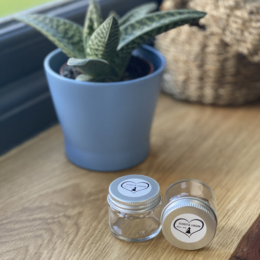 GLASS POT, GLASS JAR, MAKE YOUR OWN, LIP BALM POT, SMALL JAR, CLEAR JAR, JAR 15ML, 15ML JAR, CLEAR 15ML JAR, CLEAR 15ML POT, SMALL POT, JAR WITH ALUMINIUM LID