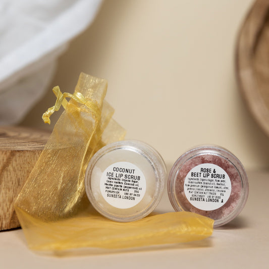 lip scrub side by side, lip scrub duo, suneeta lip scrubs, lip scrub