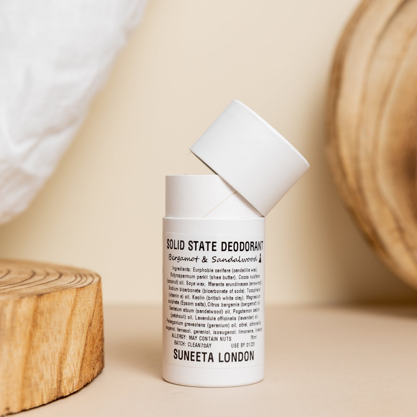 Solid State Deodorant Bergamot  & Sandalwood